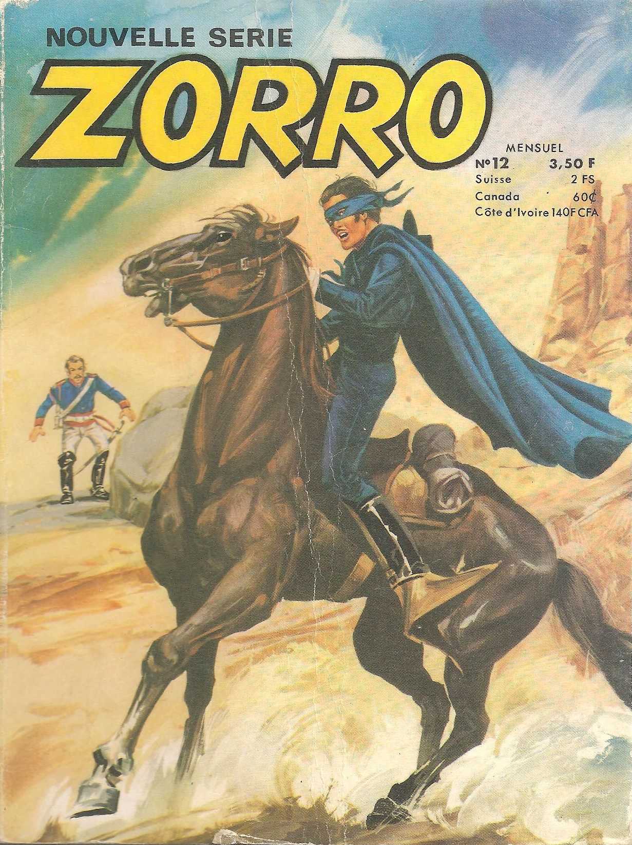 Scan de la Couverture Zorro Nouvelle Serie SFPI n 12